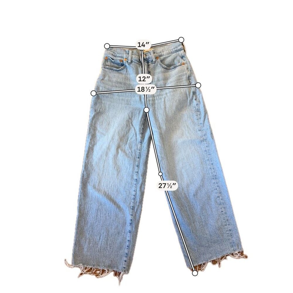 Madewell the perfect vintage wide leg crop Jean size 28 - Picture 4 of 10